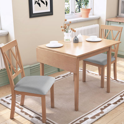 Ensemble de table de salle à manger 3 pièces exquis pour des espaces de salle à manger harmonieux, parfait pour les rassemblements formels et décontractés