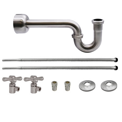 Pedestal Sink Supply Kit With P-Trap And Angle Stops