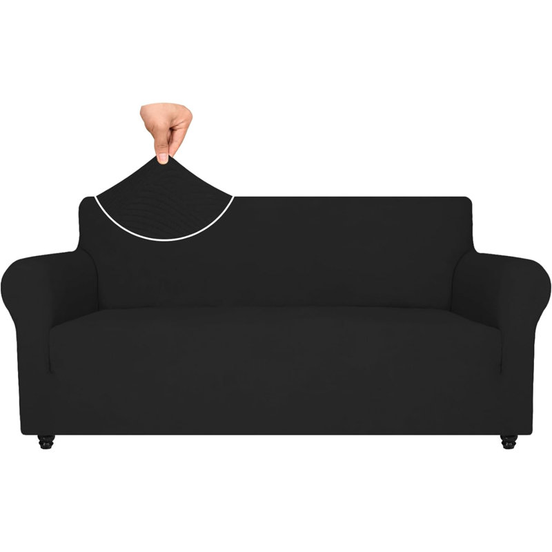 Housse de canapé surdimensionnée surdimensionnée (91 po à 110 po), housses de canapé à rayures les plus confortables et durables, canapés-chats très grands pour animaux de compagnie en élasthanne (canapé XL)