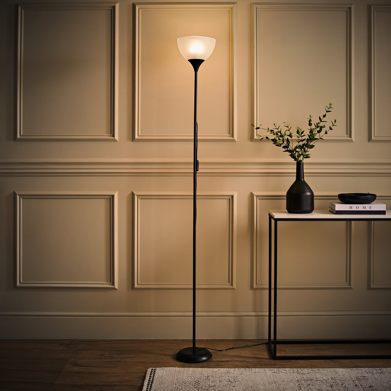 Aysel 180cm Torchiere Floor Lamp, Black, Yes