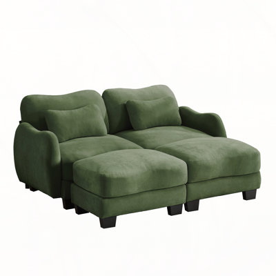 Causeuse avec repose-pieds