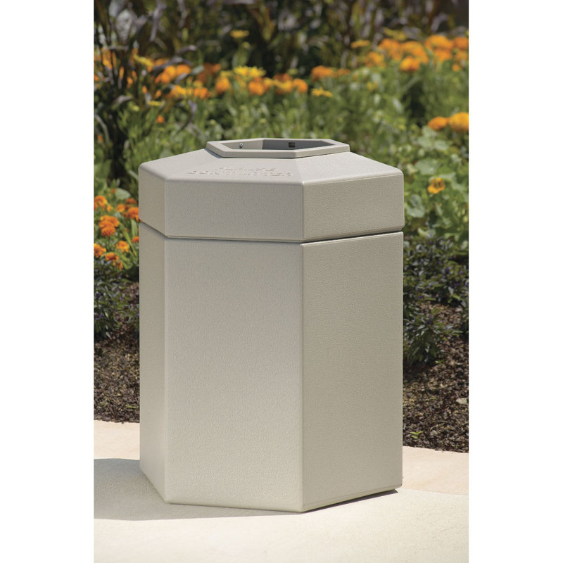 Poubelle 45 gallons PolyTec, Bleu