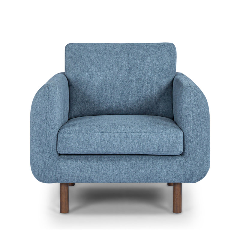 Leno Upholstered Armchair, Angel Sky Blue Performance Chenille