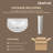 Modern U-Shape White Pedestal Bathroom Sink With Overflow