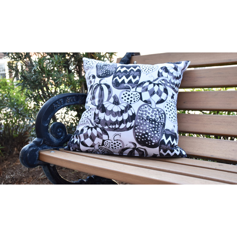 Witches Brew Outdoor Reversible Throw Pillow, Cream, 18" x 18"