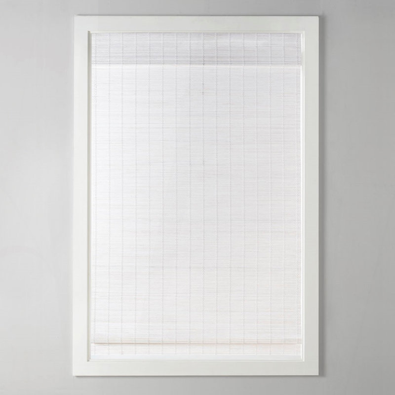 Light Filtering Roman Shade 64"L, Curtains, Living Room Curtains, Window Curtains, Bedroom Curtains, White