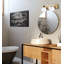 Honorina 6.5 In. 2 Light Gold Vanity With Opal Glass Shade