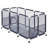 Pool Storage Bin, 62.6 x 32 x 36 in, Rolling Pool Float Storage Organizer with Side Pockets & Casters, Durable Plastic Frame, Poolside Toys Noodles Holder Mesh Basket for Swimming Pools