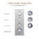 AquaRhapsody 3 Functions Thermostatic Shower System with 3 Body Jets and Rough-in Valve