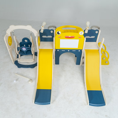 12-In-1 Indoor/Outdoor Playground Slide And Swing Set