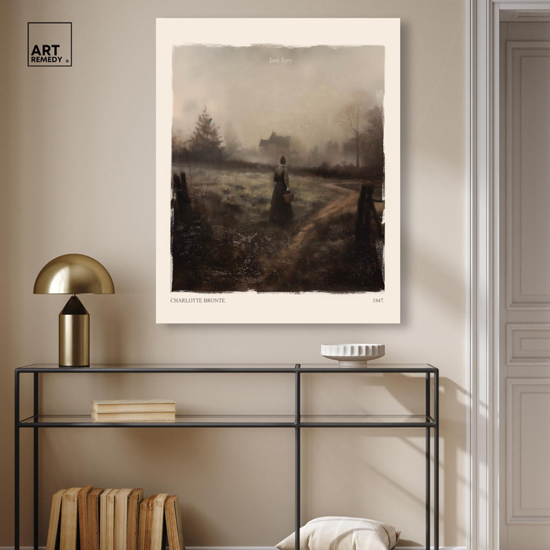 Toile Jane Eyre par Art Remedy, H 36 po x l 30 po, Toile tendue, Toile tendue