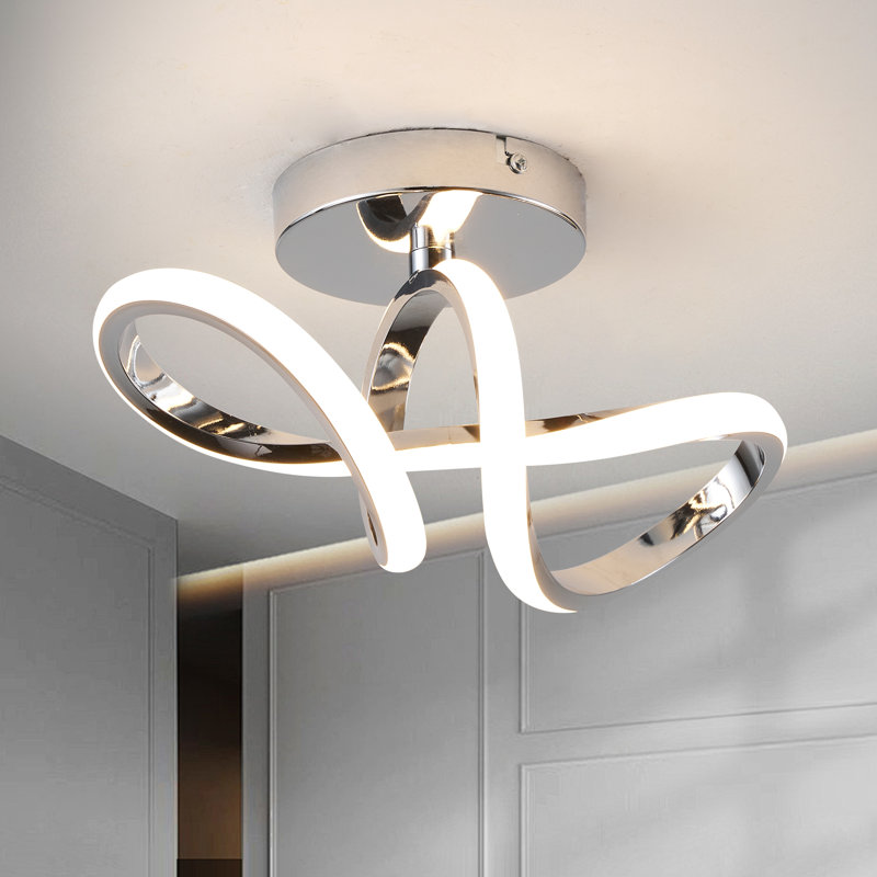 28cm 1-Light Unique/Statement Geometric LED Flush Mount