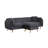 86.5"W Dark Gray Fabric Sectional Sofa Chaise