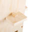 Arbre à chat à plancher réglable pour les loisirs en intérieur. Multi-niveaux. Fabriqué à partir de planches multicouches en pin. Tablettes de perchoir et tapis de flanelle inclus. La conception verticale offre du plaisir. Aucun perçage requis.