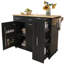 Îlot de cuisine avec abattant, chariot de rangement de cuisine avec organisateur à 3 niveaux, support de rangement interne, chariot de cuisine sur roulettes avec porte-serviettes, 2 tiroirs, pour la cuisine-1285025739