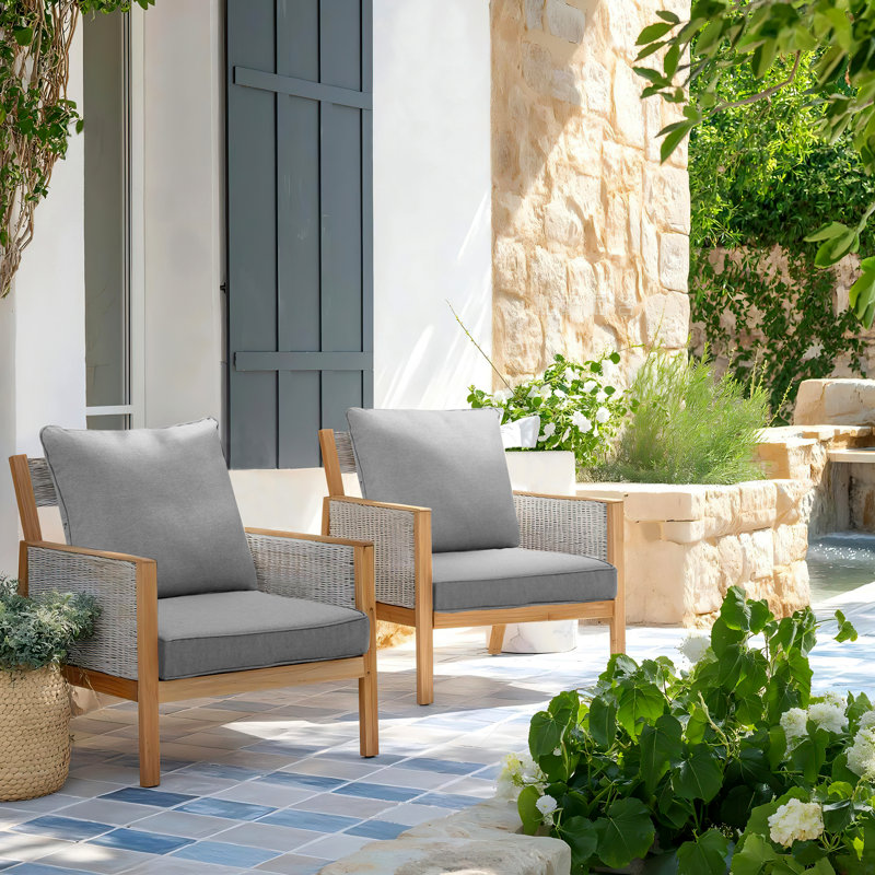 5'' Outdoor Deep Seating Cushion set, Light Gray