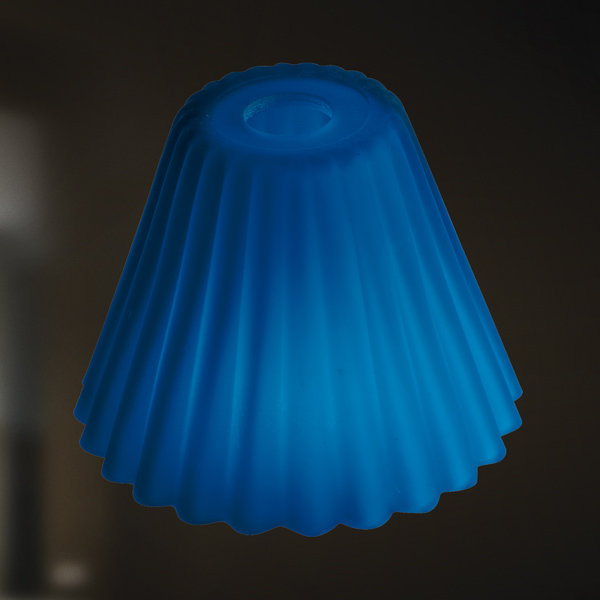 3.5'' H Glass Lamp Shade, Blue, Blue