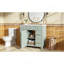 Meuble-lavabo 36 po avec lavabo en céramique, structure en bois massif, portes à fermeture douce, tablettes réglables, 3 tiroirs, y compris un tiroir à double profondeur pour le rangement du sèche-cheveux