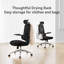 Mesh Office Chair, with Adjustable 3D Folding armrests, Dual-back Design-2127508756-2127508778