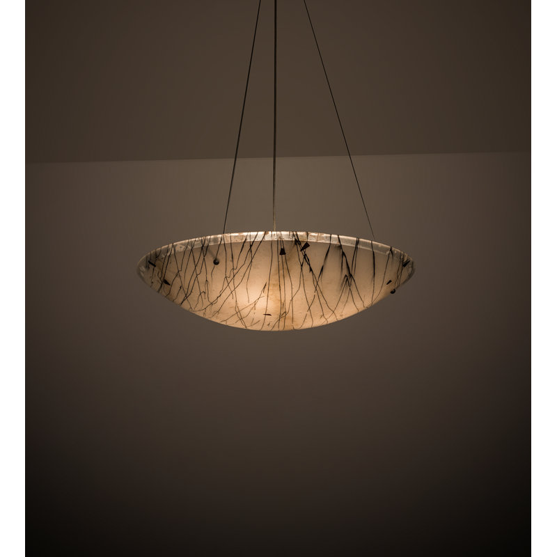 Abstract Fusion 3-Light Indoor/Outdoor Globe Pendant in Brushed Nickel