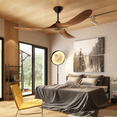 59.8" Bria 3 - Blade Smart Standard Ceiling Fan with Remote Control
