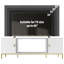 Meuble télé 70 po, meuble multimédia en bois robuste avec rangement et tablettes ouvertes pour le salon, design moderne (blanc)-779747108