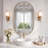 Modern Aluminum Frame Oval Wall Bathroom Mirror, Pill Shaped Vanity Mirror-1426772944-1426772945