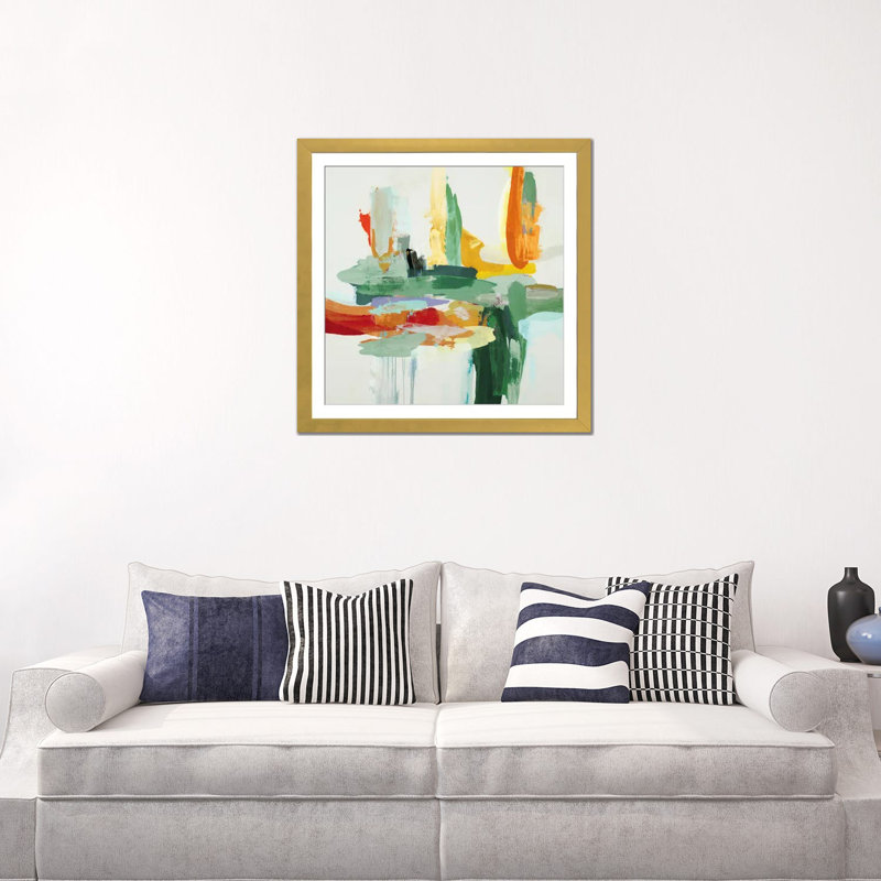 Synergy II - Orange, Cadre d'angle ouvert noir, H 16 po x l 16 po