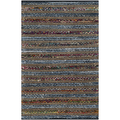 Doleman Hand Woven Cotton/Jute Rug in Blue