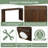 Finnegan 64"W Brown U-Shaped Console Table-868093405-895661659