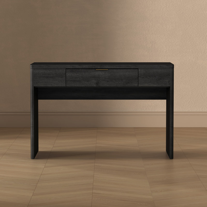 Bureau moderne 47 po avec 1 tiroir gris anthracite Evelyn, Gris anthracite