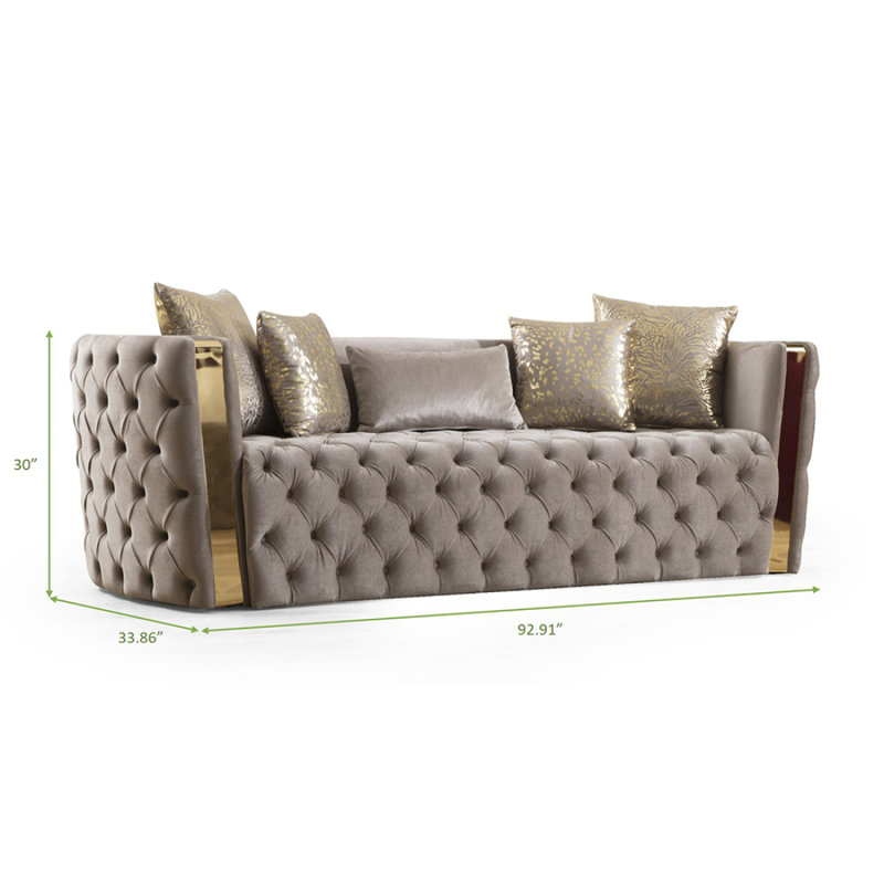 Ensemble de 2 pièces capitonnées avec tissu en velours et détails Goodfellow