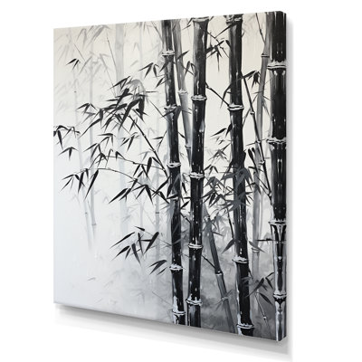 «Black and White Wild Bamboo I», reproduction sur toile_106632
