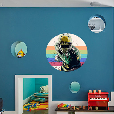 Football Player Sticker Football Player Decal Football Player Wall Decor