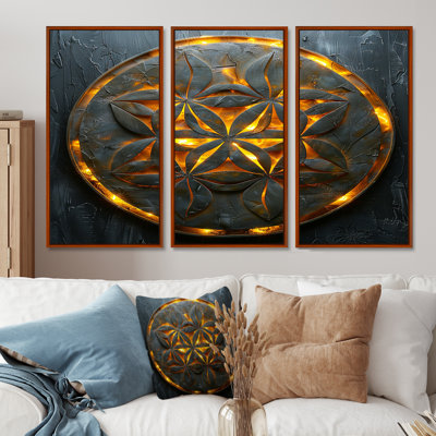Arcane Wisdom Flower Of Life I - ensemble de reproductions d'art géométriques murales