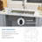 33" L x 19" W Undermount Double Bowl 60/40 Kitchen Sink Double Basin 16 Gauge Stainless Steel Sink