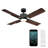 56" Oil Rubbed Bronze/Dark Walnut 4 - Blade Outdoor/Indoor Smart Ceiling Fan with LED Light Kit And Remote Control Included, Works With Alexa and iOS or Android App-32650314