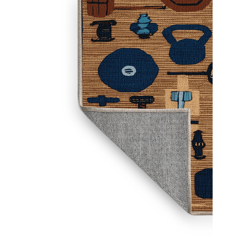  Washable CrossFit Sports Area Rug, Tapis de couloir 2 pi x 5 pi