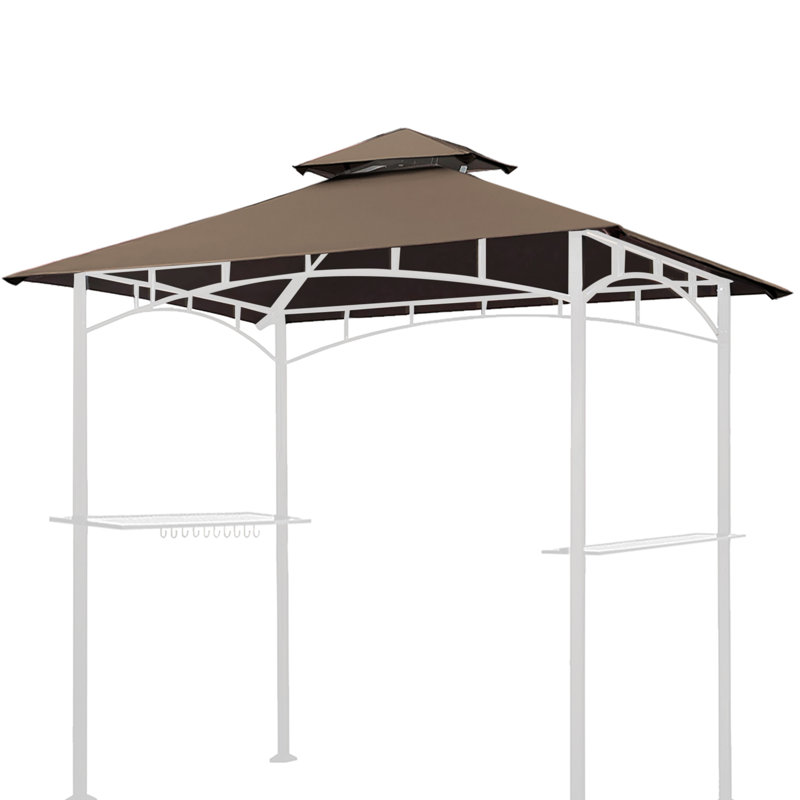 Auvent de remplacement pour abri de jardin Monyca, Brun