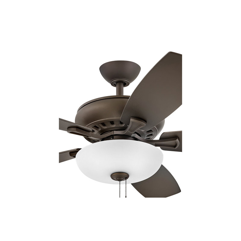 Ventilateur de plafond standard à 5 pales de 52 po avec chaîne de traction et ensemble d'éclairage inclus 
