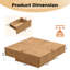 Table basse carrée en bois massif de 100 cm (39,4 pouces) avec 2 tiroirs, finition cannelée artisanale.-2072749222-1950345676