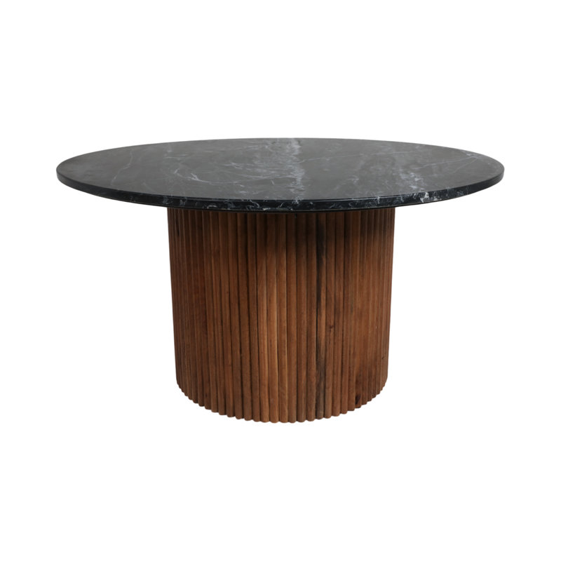 Table basse Neale, Plateau noir / base brune
