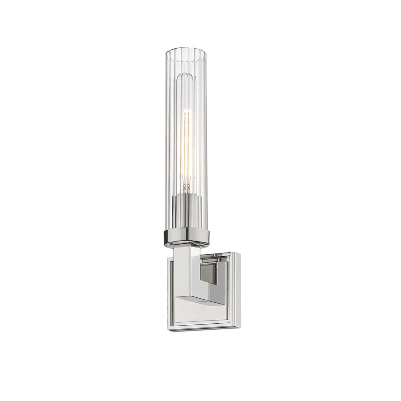 Lorryann Candle Wall Light, Polished Nickel