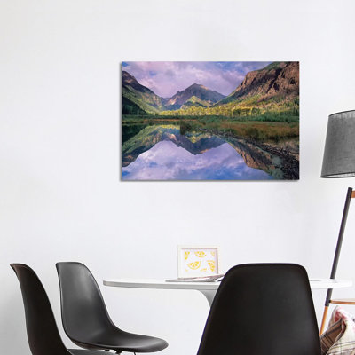 Handies Peak Reflected In Beaver Pond, Maroon Bells-Snowmass Wilderness Area, Colorado by Tim Fitzharris - Wrapped Canvas Print