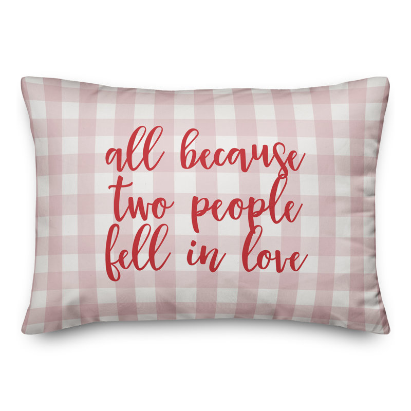  Rectangular Pillow Cover & Insert, Red/Pink