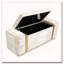 Banc de rangement moderne avec repose-pieds en velours et détails en métal doré-510202632
