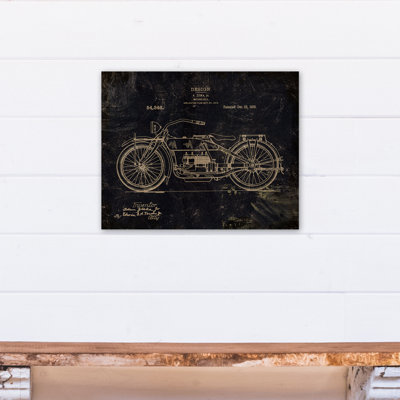 " Motorcycle Patent Print 1919 "