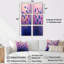 Rêvant de champs de bleuet en mauve - ensemble de 6 impressions murales florales-276814826-276814825