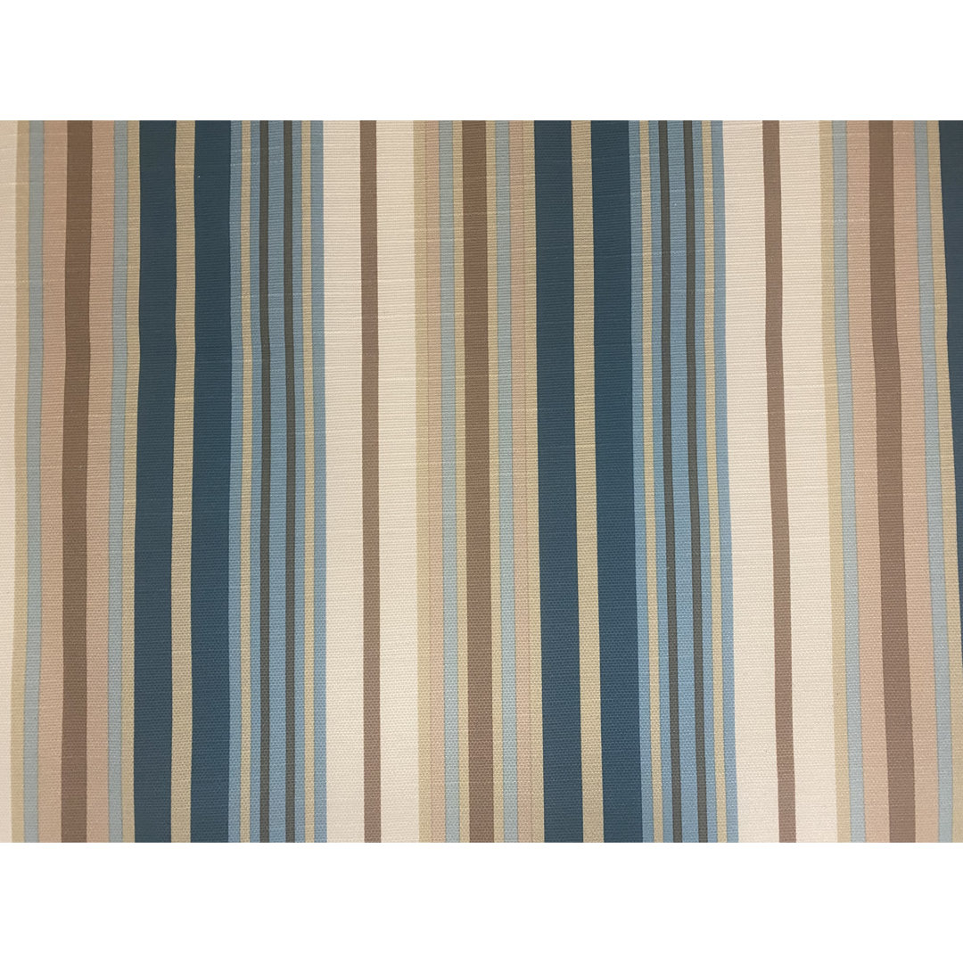 Leeman Striped Cotton Blend Tailored 52" Window Valance Winston Porter