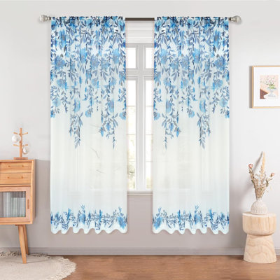 Rhondi Ployester Sheer Curtain Pair